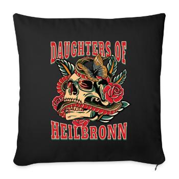 Heilbronn Power-Frau filles de Heilbronn Retro - Housse de coussin décorative 45 x 45 cm - noir - Devant