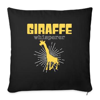 Giraffe Whisperer - Sofa pillowcase 17,3'' x 17,3'' (45 x 45 cm) - black - Front