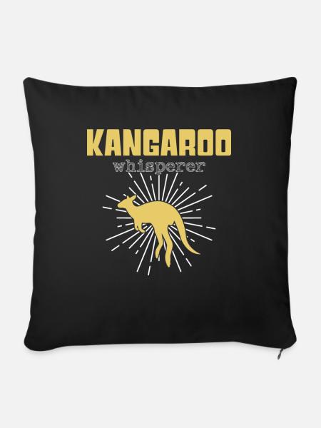 Känguru Flüsterer - Sofakissenbezug 45 x 45 cm - Schwarz