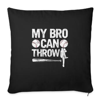 Frère Baseball - Housse de coussin décorative 45 x 45 cm - noir - Devant