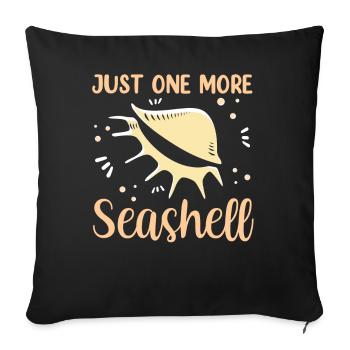 Une seule coquille collecteur de coquillages collecteurs de mollusques - Housse de coussin décorative 45 x 45 cm - noir - Devant