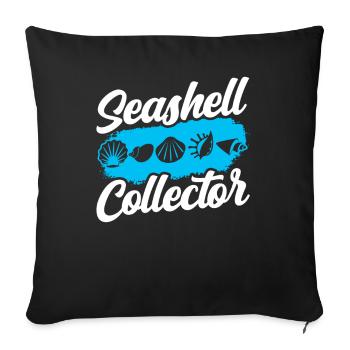 Shell Collector Shell Collector Collect shells - Sofa pillowcase 17,3'' x 17,3'' (45 x 45 cm) - black - Front