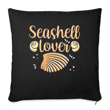 Shell Lovers Collect Shells Shell Collectors - Sofa pillowcase 17,3'' x 17,3'' (45 x 45 cm) - black - Front