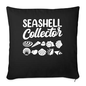 Shell Collector Shell Collector Collect shells - Sofa pillowcase 17,3'' x 17,3'' (45 x 45 cm) - black - Front