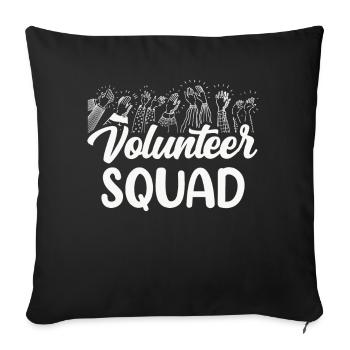 Volunteer Team Volunteer - Sofa pillowcase 17,3'' x 17,3'' (45 x 45 cm) - black - Front