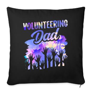 Ehrenamtlicher Vater Beruf Freiwilliger Freiwillig - Sofakissenbezug 45 x 45 cm - Schwarz - Vorne