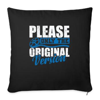 S’il vous plaît seulement les films de la version originale - Housse de coussin décorative 45 x 45 cm - noir - Devant