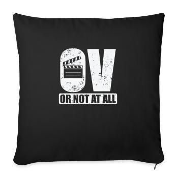 OV ou pas du tout Cinema Films Language Sound - Housse de coussin décorative 45 x 45 cm - noir - Devant