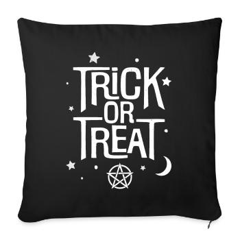 Trick or Treat - Sofa pillowcase 17,3'' x 17,3'' (45 x 45 cm) - black - Front