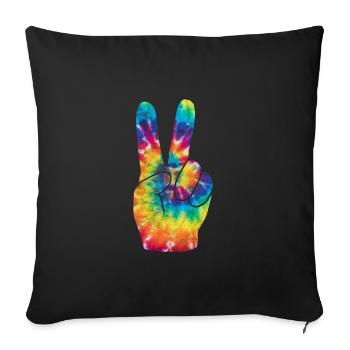 Hippy - Sofa pillowcase 17,3'' x 17,3'' (45 x 45 cm) - black - Front