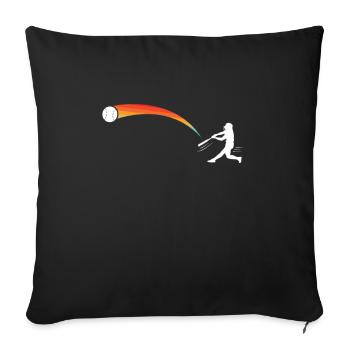 Skeleton Baseball Player Hitter Sunset Baseball - Sofa pillowcase 17,3'' x 17,3'' (45 x 45 cm) - black - Front