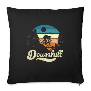 VTT VTT Descente - Housse de coussin décorative 45 x 45 cm - noir - Devant