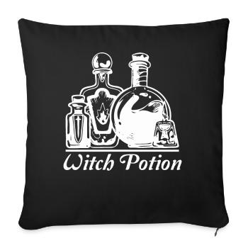 Hexentrank Hexerei okkulte Wicca - Sofakissenbezug 45 x 45 cm - Schwarz - Vorne