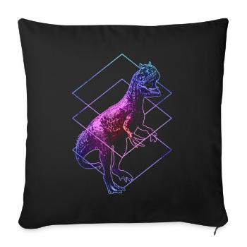 Allosaurus Dinosaur - Sofa pillowcase 17,3'' x 17,3'' (45 x 45 cm) - black - Front
