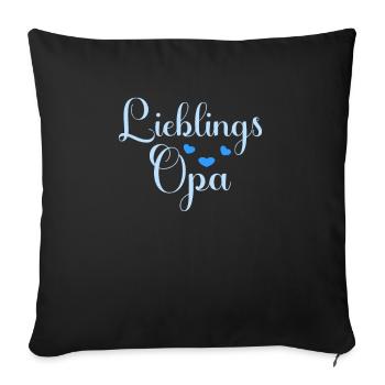 Lieblings Opa Opi Grandpa witziges lustiges Opa - Sofakissenbezug 45 x 45 cm - Schwarz - Vorne