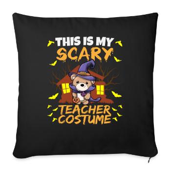 C’est mon effrayant professeur Costume School Halloween - Housse de coussin décorative 45 x 45 cm - noir - Devant