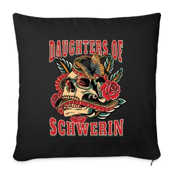 Schwerin Frau Geschenk daughters of Schwerin - Sofakissenbezug 45 x 45 cm - Schwarz - Vorne