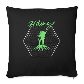Wander - Sofa pillowcase 17,3'' x 17,3'' (45 x 45 cm) - black - Front