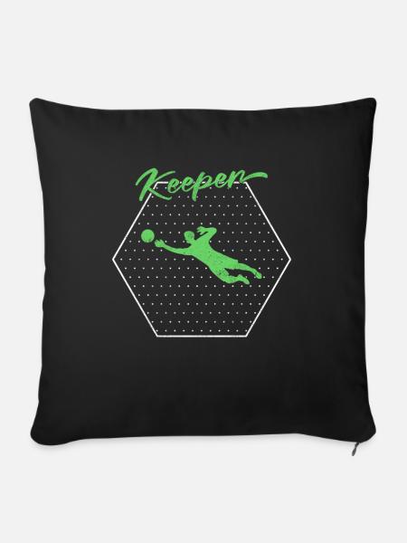 Torwart keeper - Sofakissenbezug 45 x 45 cm - Schwarz