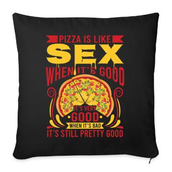 Chef Koch Pizza Pizzakoch Pizzeria Restaurant - Sofa pillowcase 17,3'' x 17,3'' (45 x 45 cm) - black - Front