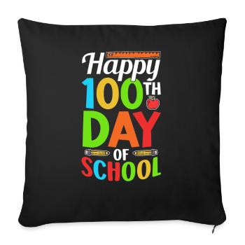 Happy 100 School Day Team Sweet 100 Days - Sofa pillowcase 17,3'' x 17,3'' (45 x 45 cm) - black - Front