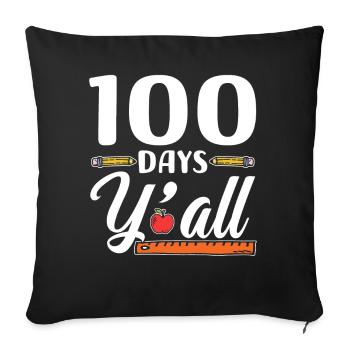 100 jours vous tous dictons Drôle douce équipe - Housse de coussin décorative 45 x 45 cm - noir - Devant