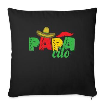 Papacito Holiday Mexico America USA - Sofa pillowcase 17,3'' x 17,3'' (45 x 45 cm) - black - Front