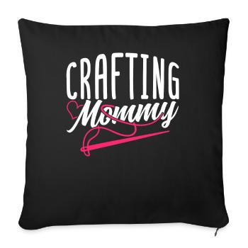 Craft Mom Mother Crafts Hobbyist - Sofa pillowcase 17,3'' x 17,3'' (45 x 45 cm) - black - Front