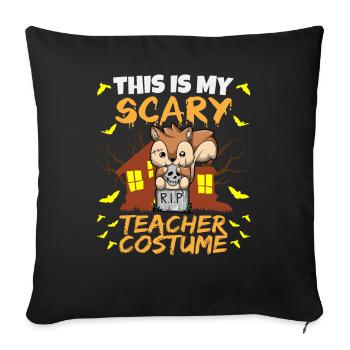 C’est mon effrayant professeur Costume School Halloween - Housse de coussin décorative 45 x 45 cm - noir - Devant