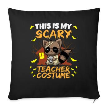 C’est mon effrayant professeur Costume School Halloween - Housse de coussin décorative 45 x 45 cm - noir - Devant