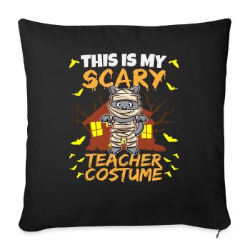 C’est mon effrayant professeur Costume School Halloween - Housse de coussin décorative 45 x 45 cm - noir - Devant