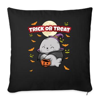 Trick Or Treat Scary Creepy Halloween Monster - Sofa pillowcase 17,3'' x 17,3'' (45 x 45 cm) - black - Front
