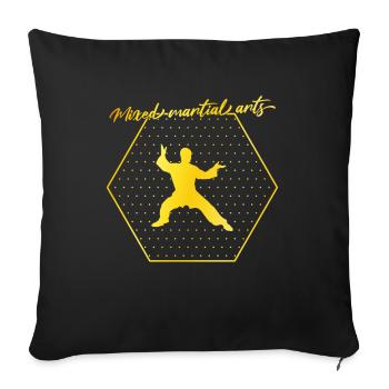 Arts martiaux - Housse de coussin décorative 45 x 45 cm - noir - Devant