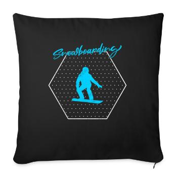 Snowboarding - Sofakissenbezug 45 x 45 cm - Schwarz - Vorne