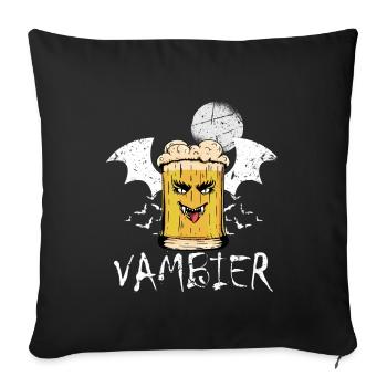 Vambier Halloween Party Bier Fledermaus Vampir - Sofakissenbezug 45 x 45 cm - Schwarz - Vorne