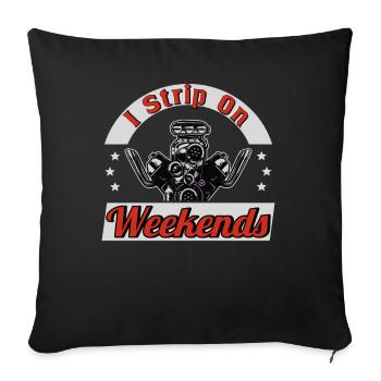 Muscel Car V8 Turbocharger Tuning Racing Car - Sofa pillowcase 17,3'' x 17,3'' (45 x 45 cm) - black - Front