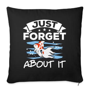 Oubliez simplement la pisciculture aquariophile G - Housse de coussin décorative 45 x 45 cm - noir - Devant
