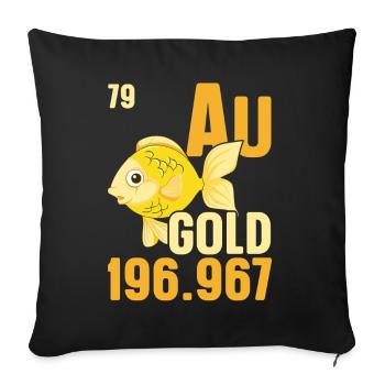 Goldfisch Unterwasserfische Aquarist Fischerei - Sofakissenbezug 45 x 45 cm - Schwarz - Vorne
