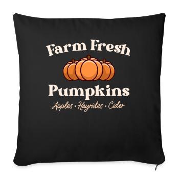 Farm Fresh Pumpkins Boho Retro Fall Vintage Autumn - Sofa pillowcase 17,3'' x 17,3'' (45 x 45 cm) - black - Front