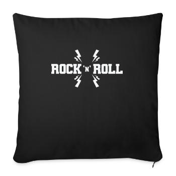 Rock 'n' Roll Genre Guitar Music Style - Sofa pillowcase 17,3'' x 17,3'' (45 x 45 cm) - black - Front