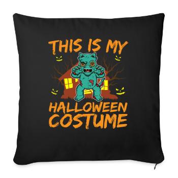 Animal effrayant et effrayant C’est mon costume d’Halloween - Housse de coussin décorative 45 x 45 cm - noir - Devant