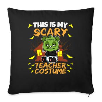 C’est mon effrayant professeur Costume School Halloween - Housse de coussin décorative 45 x 45 cm - noir - Devant