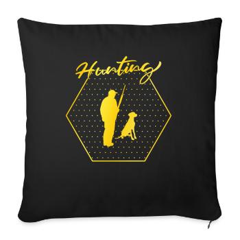 Hunt - Sofa pillowcase 17,3'' x 17,3'' (45 x 45 cm) - black - Front