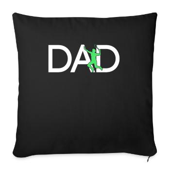 Badminton Papa - Housse de coussin décorative 45 x 45 cm - noir - Devant