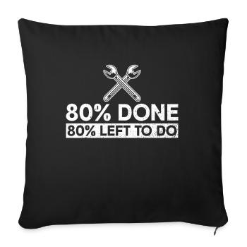 Cutting machine operator CNC machine operator - Sofa pillowcase 17,3'' x 17,3'' (45 x 45 cm) - black - Front