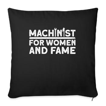 Cutting Machine Operator CNC Machine Operator - Sofa pillowcase 17,3'' x 17,3'' (45 x 45 cm) - black - Front