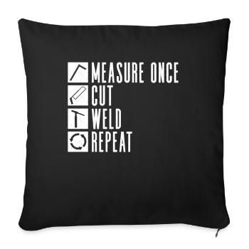 Cutting machine operator CNC machine operator - Sofa pillowcase 17,3'' x 17,3'' (45 x 45 cm) - black - Front