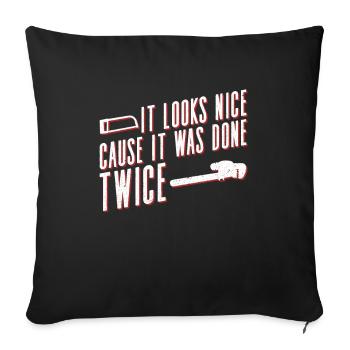 Cutting machine operator CNC machine operator - Sofa pillowcase 17,3'' x 17,3'' (45 x 45 cm) - black - Front