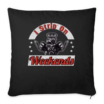 Muscel Car V8 Turbocharger Tuning Racing Car - Sofa pillowcase 17,3'' x 17,3'' (45 x 45 cm) - black - Front