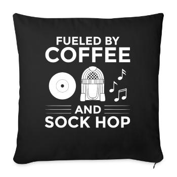 Sock Hop Sox 50s Music Party Dance 1950s Dancer - Sofa pillowcase 17,3'' x 17,3'' (45 x 45 cm) - black - Front